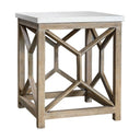 Limestone Solid Wood End Table
