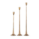 19.75" GOLD CANDLE STICKS SET 3