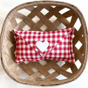 Valentine Love Letter Mini Pillow-Red Check
