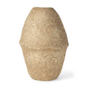 BEIGE MACHE VASE LRG