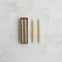 Gold Dot Taper Candles Set/2