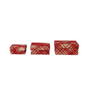 Red Plaid Nesting gift Boxes