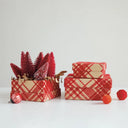 Red Plaid Nesting gift Boxes