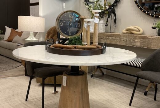 48″ ROUND MARBLE TOP TABLE